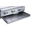 3-Burner Commercial  Griddle in Stainless Steel  with 4  legs