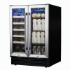 SOTOLA 24'' Wine Cooler Refrigerator - Dual Zone Built-in or Freestanding Fridge with Stainless Steel Tempered Glass Door and Temperature Memory Funct