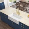 Inch White Farmhouse Sink Deep Apron Sink Undermount Farmhouse Kitchen Sink Single Farm Sink