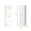 Buxton Rectangle 2-Door Storage Tall Cabinet White