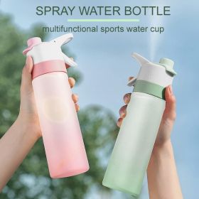 Misting Water Bottle for Sports and Outdoor Activities - BPA-Free Food Grade Plastic with Spray Mist - Portable and Convenient for Office, Gym, Runnin (Color: GRAY)