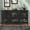 62.2'' Accent Cabinet Modern Console Table for Living Room Dining Room With 3 Doors and Adjustable Shelves