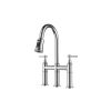 Transition bridge kitchen faucet with pull-down nozzle