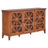 62.2'' Accent Cabinet Modern Console Table for Living Room Dining Room With 3 Doors and Adjustable Shelves