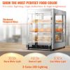 VEVOR 2-Tier Commercial Food Warmer Countertop Pizza Cabinet with Water Tray