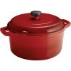 Qt Enameled Round Cast Iron Dutch Oven