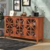 62.2'' Accent Cabinet Modern Console Table for Living Room Dining Room With 3 Doors and Adjustable Shelves