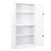 Office Cabinet White 35.4"x15.7"x70.9" Steel