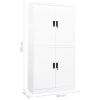 Office Cabinet White 35.4"x15.7"x70.9" Steel