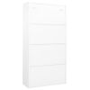 Office Cabinet White 35.4"x15.7"x70.9" Steel